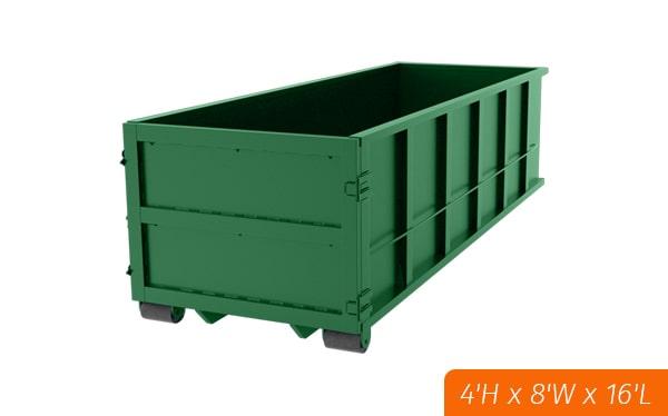 our pricing for fifteen-yard dumpster rentals varies based on location and rental period